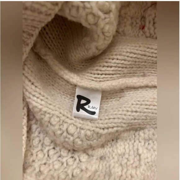 Free People Riley 1880 VINTAGE PATCHED UP SWEATER Patchwork Wool size L - Picture 13 of 13